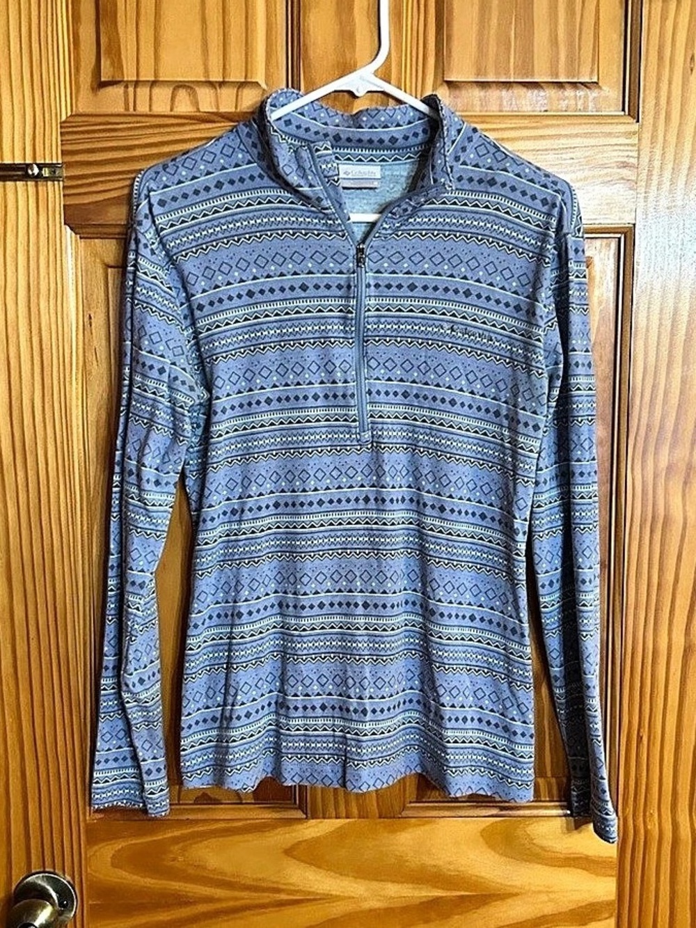 Columbia Women's Geometric Half-Zip Pullover Top - Size Medium
